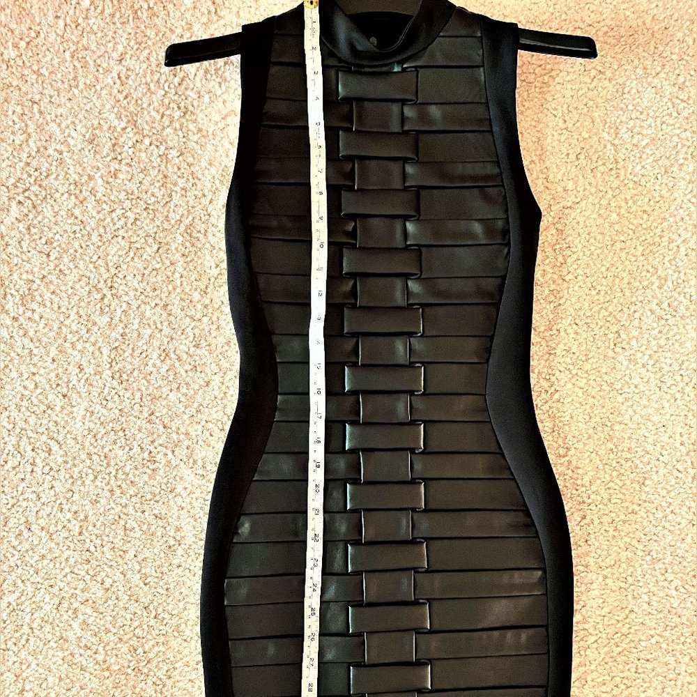 Little Black Dress Vegan Leather Overlay